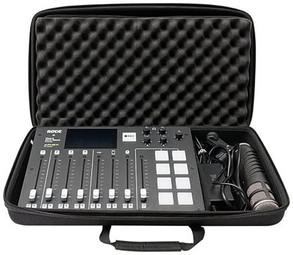 Magma CTRL Case for Rode RODECaster Pro and Microphones, Action Position Back