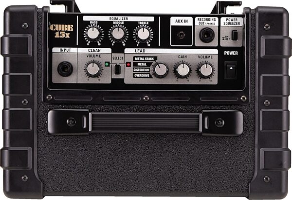 Roland Cube 15X Guitar Combo Amplifier (15 Watts, 1x8 in.), Panel