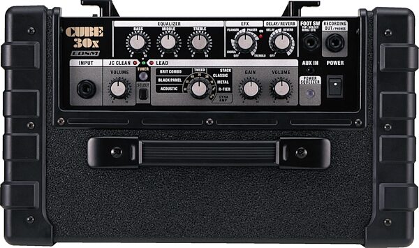 Roland Cube 30X Guitar Combo Amplifier (30 Watts, 1x10 in.), Panel