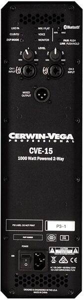 Cerwin-Vega CVE15 Powered Loudspeaker (1000 Watts, 1x15"), View