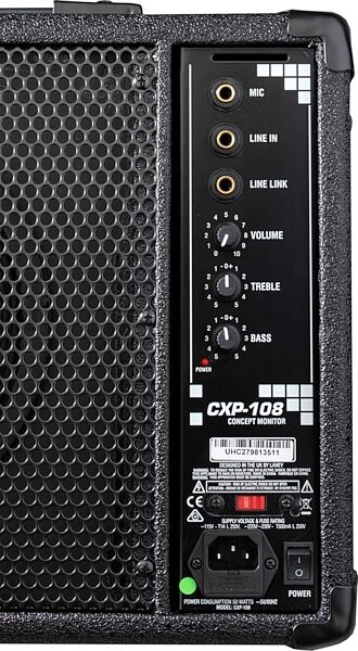 Laney Concept CXP-108 Powered Stage Monitor (80 Watts, 1x8"), New, Detail Control Panel