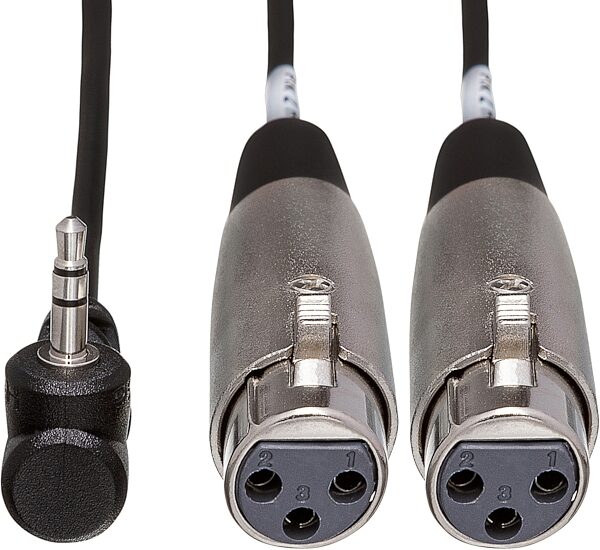 Hosa 1/8" to Dual XLR Female Stereo Breakout Cable, 1 foot, Action Position Back