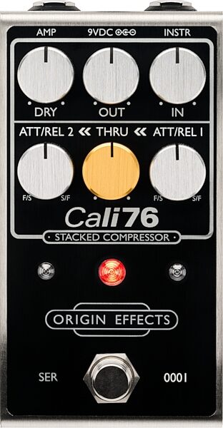 Origin Effects Cali76 Stacked Compressor Pedal, Black, nolabel