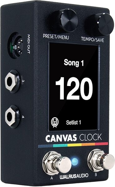 Walrus Audio Canvas Clock MIDI Sync Pedal, New, Action Position Back