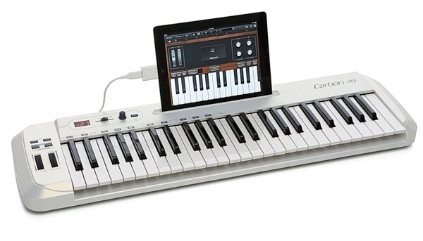 Samson Carbon 49 USB MIDI Keyboard Controller, 49-Key, New, In Use with iPad