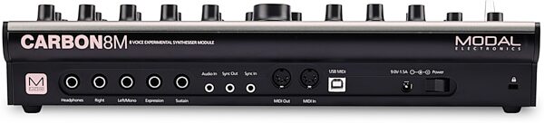 Modal Electronics CARBON8M Desktop Synthesizer, New, Action Position Back