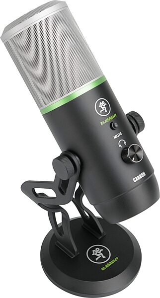 Mackie EleMent Carbon Premium USB Condenser Microphone, New, Angled Front