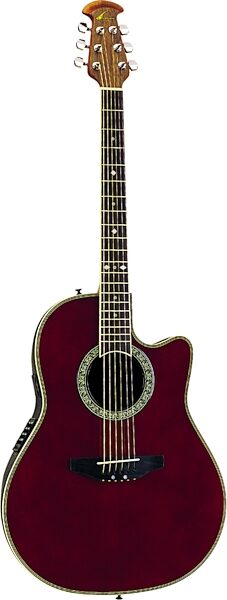 Ovation CC057 Celebrity Acoustic Electric Guitar, Ruby Red