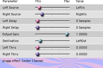 Cycling '74 Pluggo 3.1 VST MAS RTAS (Macintosh), Audio Routing - Center Channel