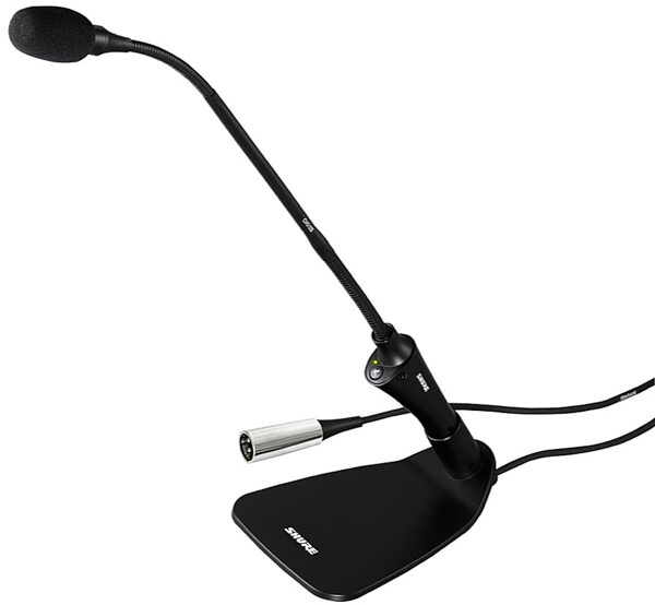 Shure Centraverse CVG12-B/C Gooseneck Microphone, Black, 12 inch, Shown with Optional Base