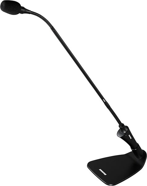 Shure Centraverse CVG18-B/C Gooseneck Microphone, Black, 18 inch, Angle with Optional Base