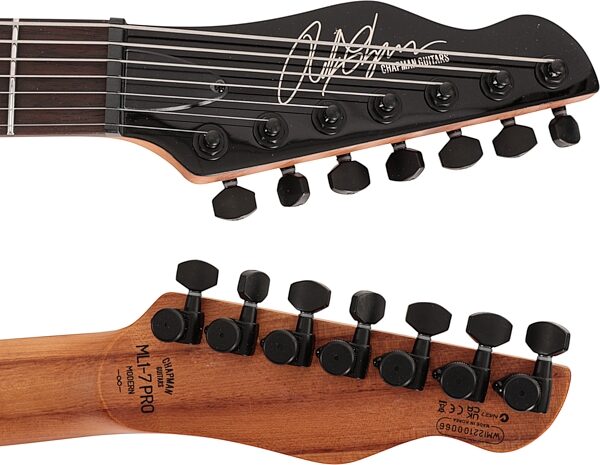Chapman ML1-7 Pro Modern Electric Guitar, 7-String, Action Position Back
