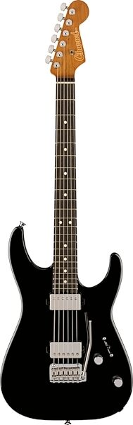 Charvel Limited Edition Super Stock DKA22 Electric Guitar, Ebony Fingerboard (with Gig Bag), Gloss Black, Action Position Back