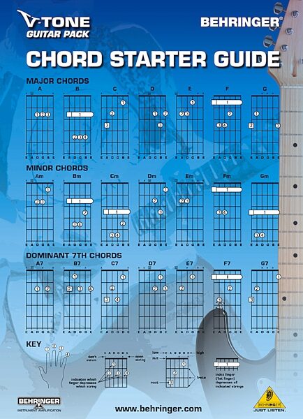 Behringer V-Tone Guitar and Amplifier Package, Chord Chart