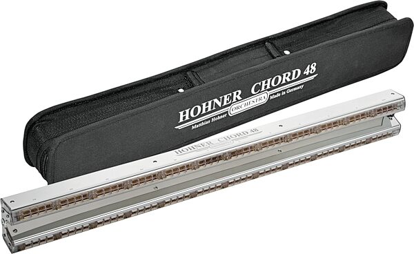 Hohner Chord 48 Harmonica, New, Action Position Back
