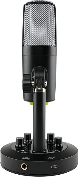 Mackie EleMent Chromium Premium USB Condenser Microphone with Built-in 2-Channel Mixer, USED, Blemished, Rear detail Back