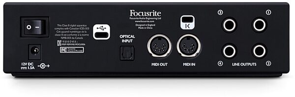 Focusrite Clarett 2Pre USB Audio Interface, Back