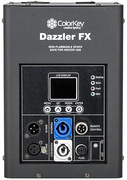 ColorKey Dazzler FX Cold Spark Machine, Black, Action Position Back