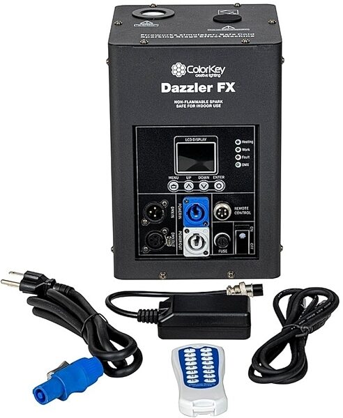 ColorKey Dazzler FX Cold Spark Machine, Black, Action Position Back