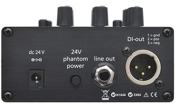 AER Colourizer Preamp DI Box with Shaping Control, Rear