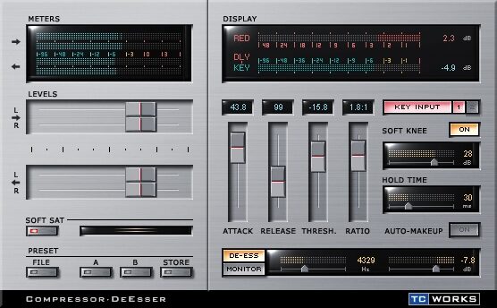 TC Electronic Native Bundle VST Plug-Ins (Macintosh and Windows), Compressor Deesser