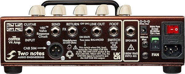 Victory V4 Copper Pedalboard Amp with Two Notes, Scratch and Dent, Action Position Back