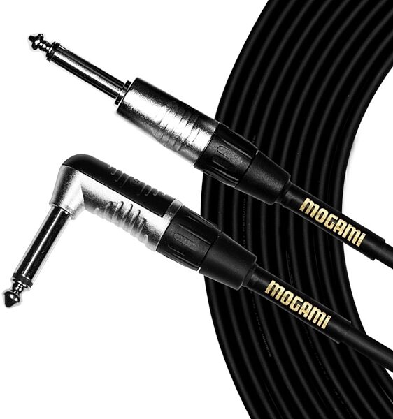 Mogami CorePlus TS Guitar/Instrument Cable (with Right-Angle End), 10 foot, ve