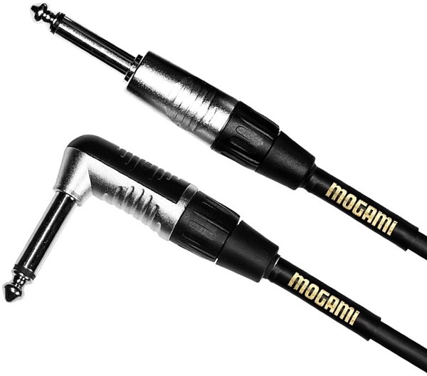 Mogami CorePlus TS Guitar/Instrument Cable (with Right-Angle End), 20 foot, ve