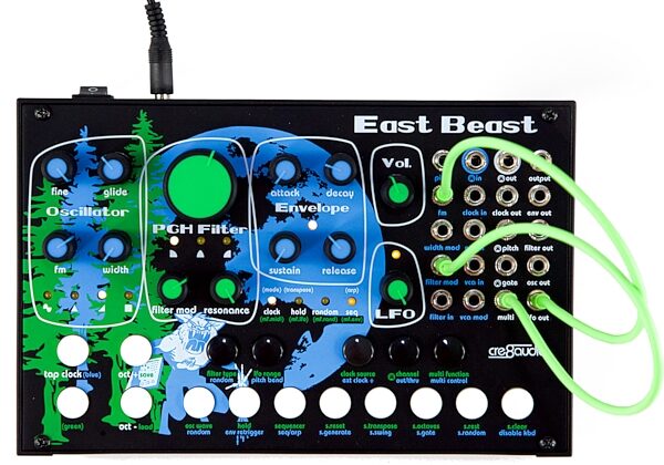 Cre8Audio East Beast Desktop Synthesizer, New, Action Position Back