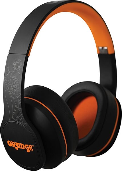 Orange Crest Edition MKII Headphones, New, Action Position Back