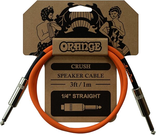 Orange Crush Straight/Straight Speaker Cable, 3 foot, Main