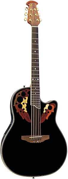 Ovation CS257 Celebrity Deluxe Acoustic-Electric Guitar, Black