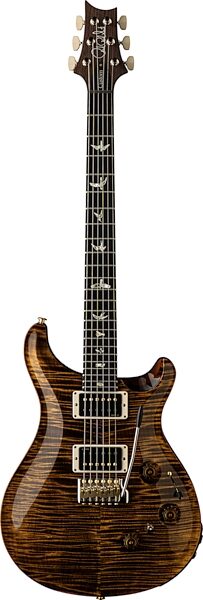PRS Paul Reed Smith Custom 24 Piezo 10-Top Electric Guitar (with Case), Black Gold, Action Position Back