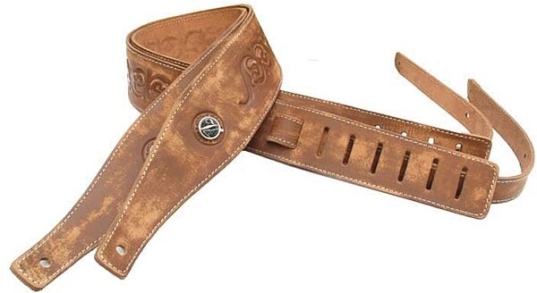 Vorson Distressed Leather Strap, Saddle Brown