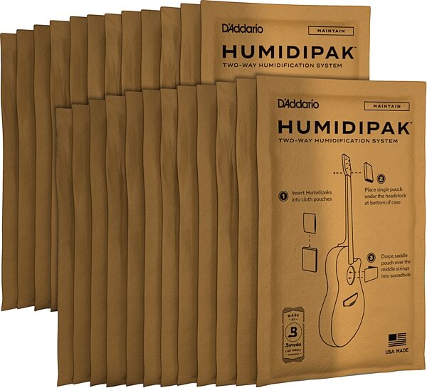 D'Addario PWHPRP12 Humidipak Replacement, 24-Pack, Main with all components Front