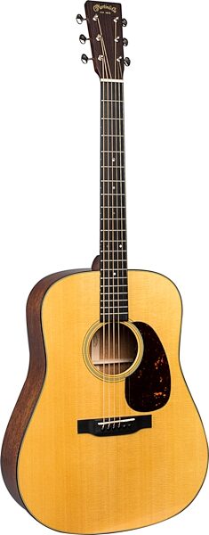 Martin D-18E Dreadnought Acoustic-Electric Guitar (with Case), Action Position Back