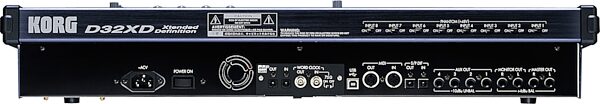 Korg D32XD 32-Track Digital Recorder with Moving Faders, Rear