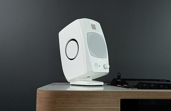 ADAM Audio D3V Active Desktop Studio Monitors, White, Pair, In Use