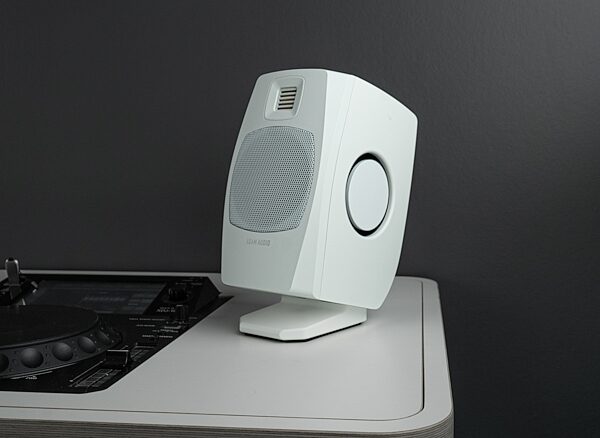 ADAM Audio D3V Active Desktop Studio Monitors, White, Pair, In Use