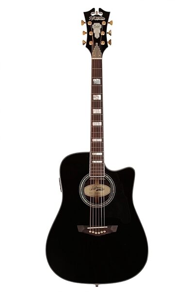 D'Angelico SD500 Bowery Dreadnought Acoustic-Electric Guitar (with Case), Black