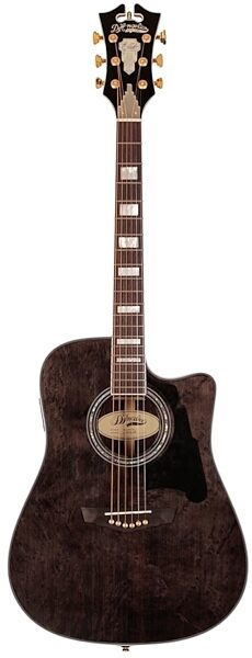 D'Angelico SD500 Bowery Dreadnought Acoustic-Electric Guitar (with Case), Gray and Black