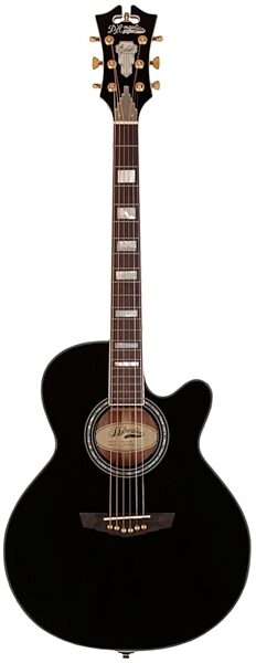 D'Angelico SG100 Mercer Grand Auditorium Acoustic-Electric Guitar (with Case), Black