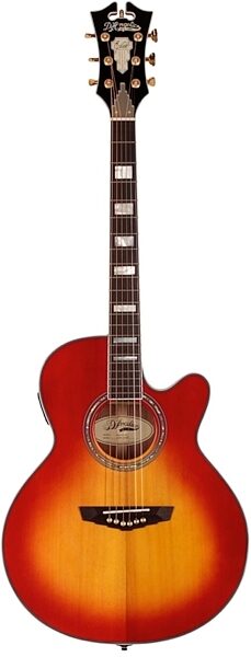 D'Angelico SG100 Mercer Grand Auditorium Acoustic-Electric Guitar (with Case), Cherry Sunburst