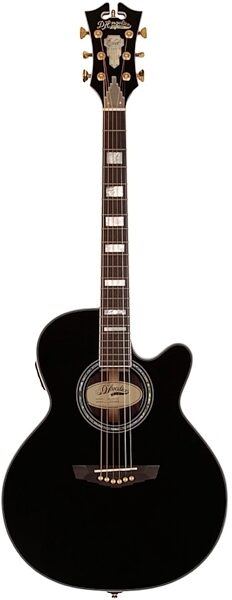 D'Angelico SG200 Gramercy Grand Auditorium Acoustic-Electric Guitar (with Case), Black