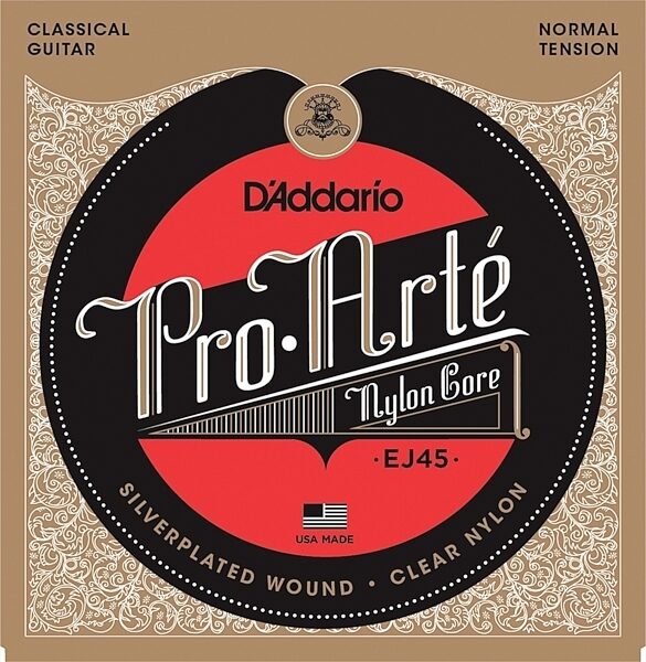 D'Addario Pro Arte Classical Guitar Strings, EJ45, Normal Tension, Normal Tension