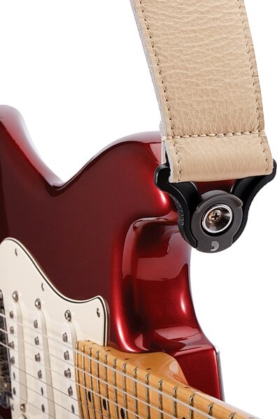 D'Addario Comfort Leather Auto Lock Guitar Strap, 25BAL01, Action Position Back