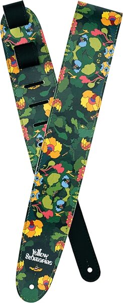 D'Addario Beatles Yellow Submarine 55th Anniversary Polyester Guitar Strap, Pepperland Woods, 25BYS03, Action Position Back