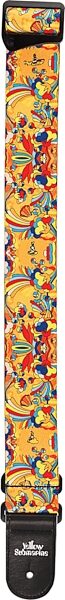 D'Addario The Beatles Yellow Submarine Printed Vinyl Guitar Strap, Primrose Prairie, 50BYS02, Action Position Back