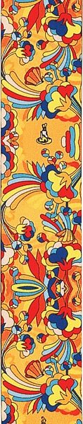 D'Addario The Beatles Yellow Submarine Printed Vinyl Guitar Strap, Primrose Prairie, 50BYS02, Action Position Back