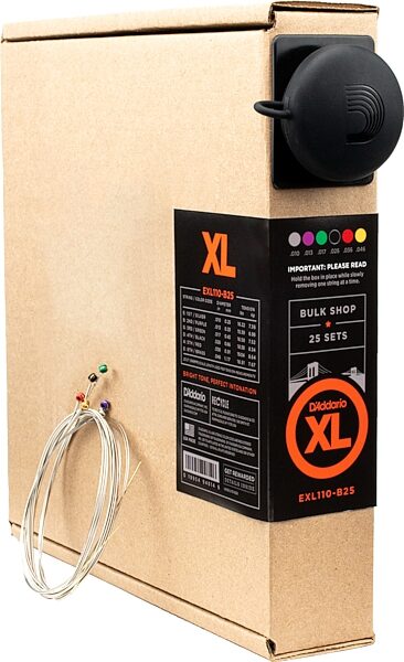 D'Addario EXL110BT Nickel Wound Balanced Tension Electric Guitar Strings, EXL110-BT, 25-Pack, Action Position Back